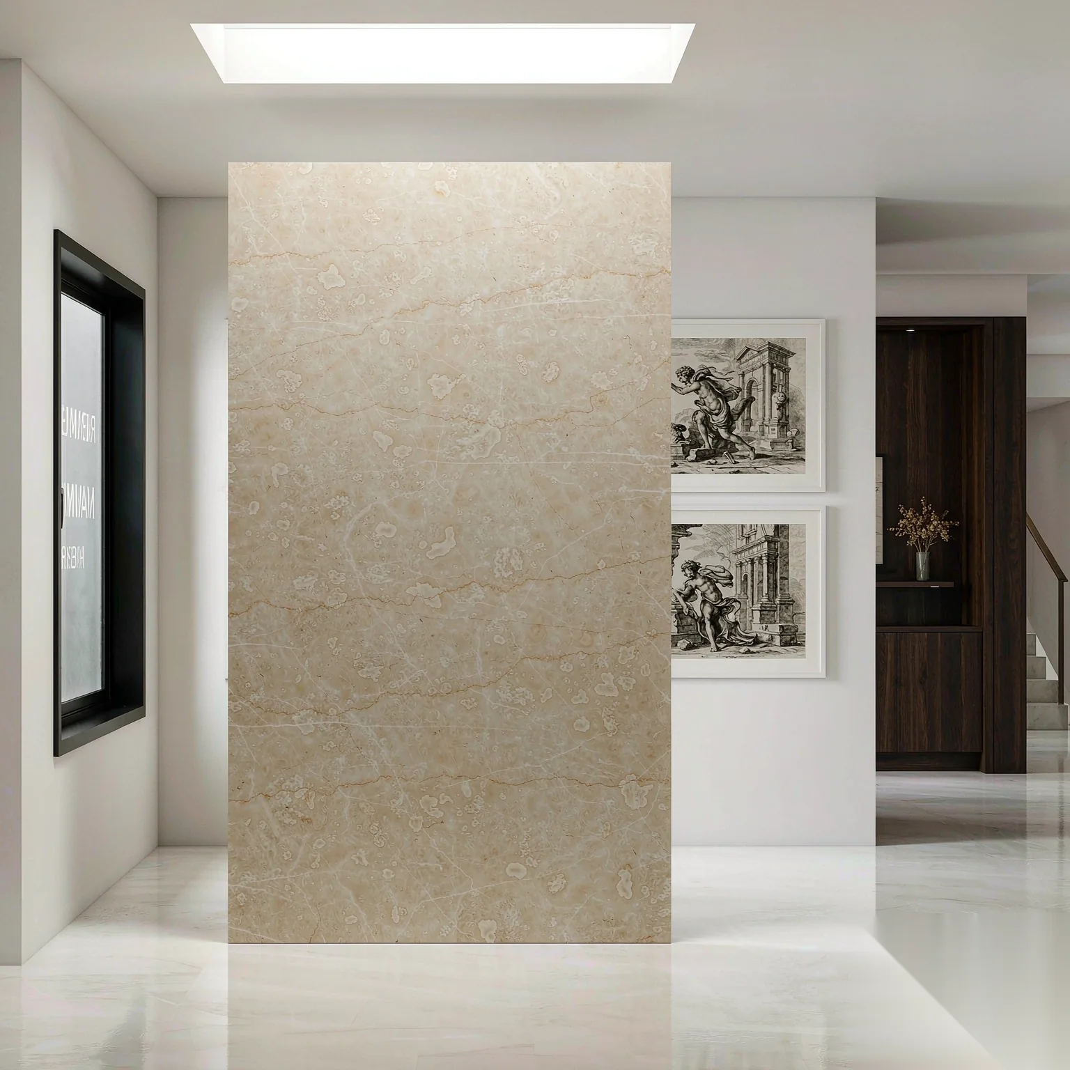 Old Beige — slab texture and application views
