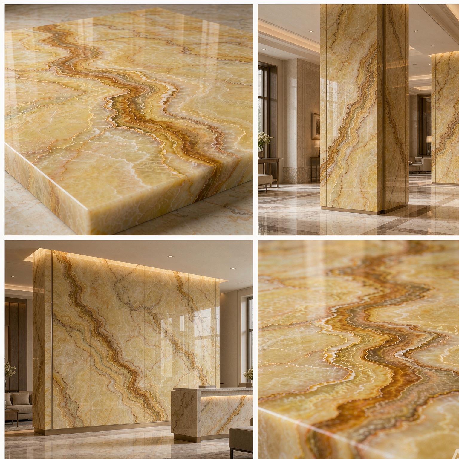 西耶娜 — slab texture and application views