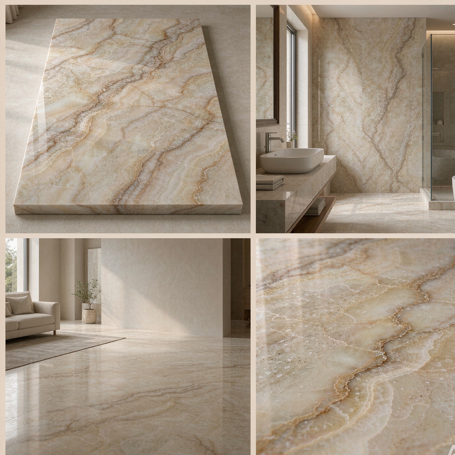 莎安娜 — slab texture and application views