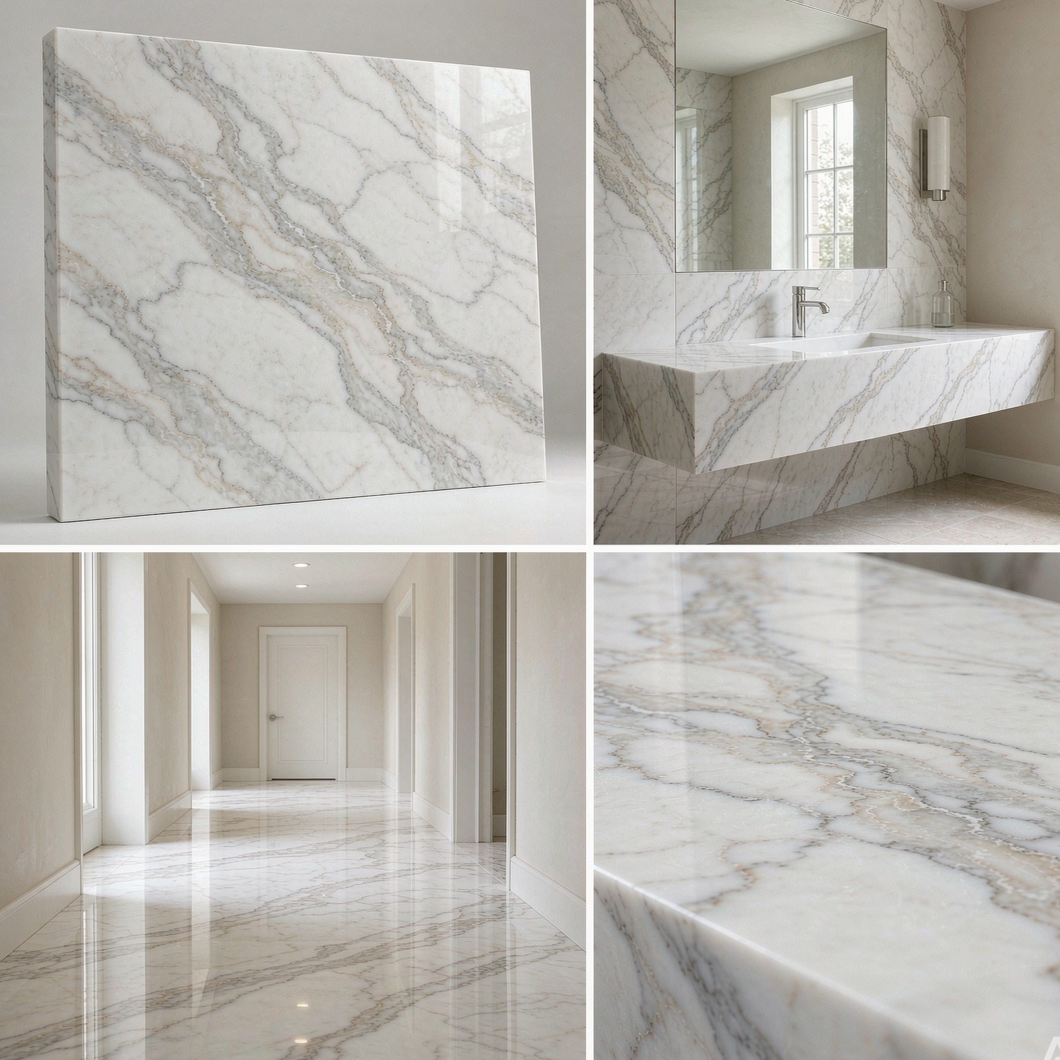 白玉蘭 — slab texture and application views