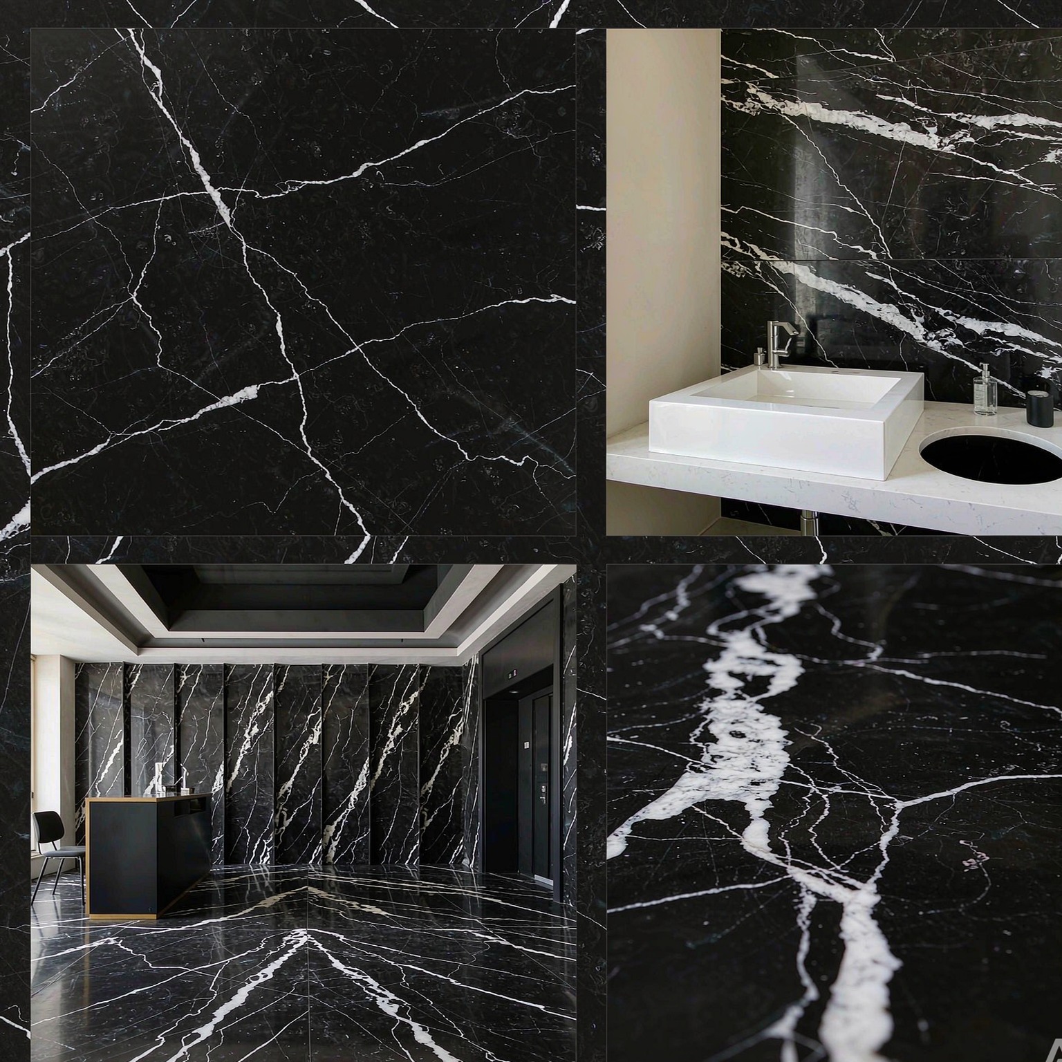 黑白根 — slab texture and application views
