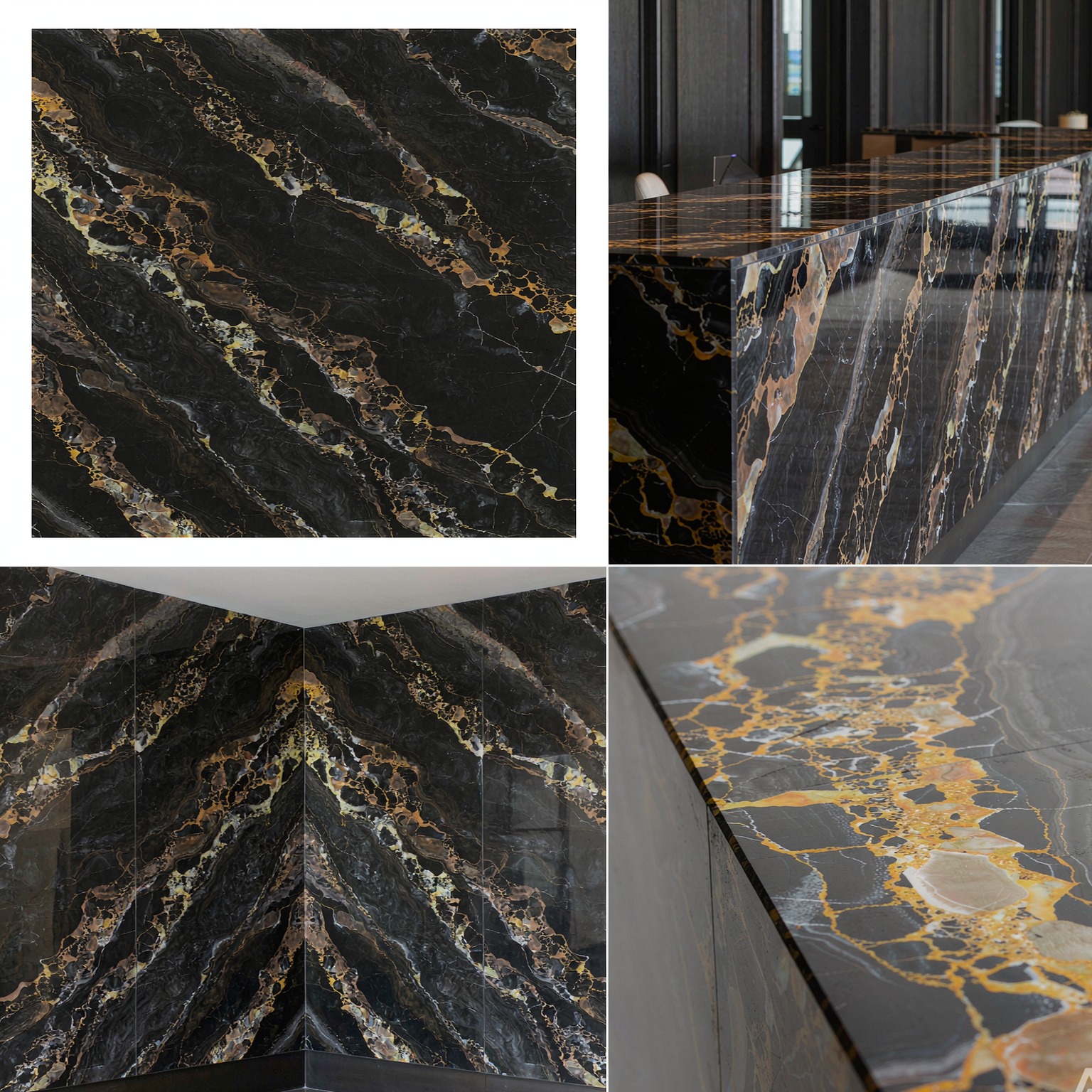 黑金花 — slab texture and application views