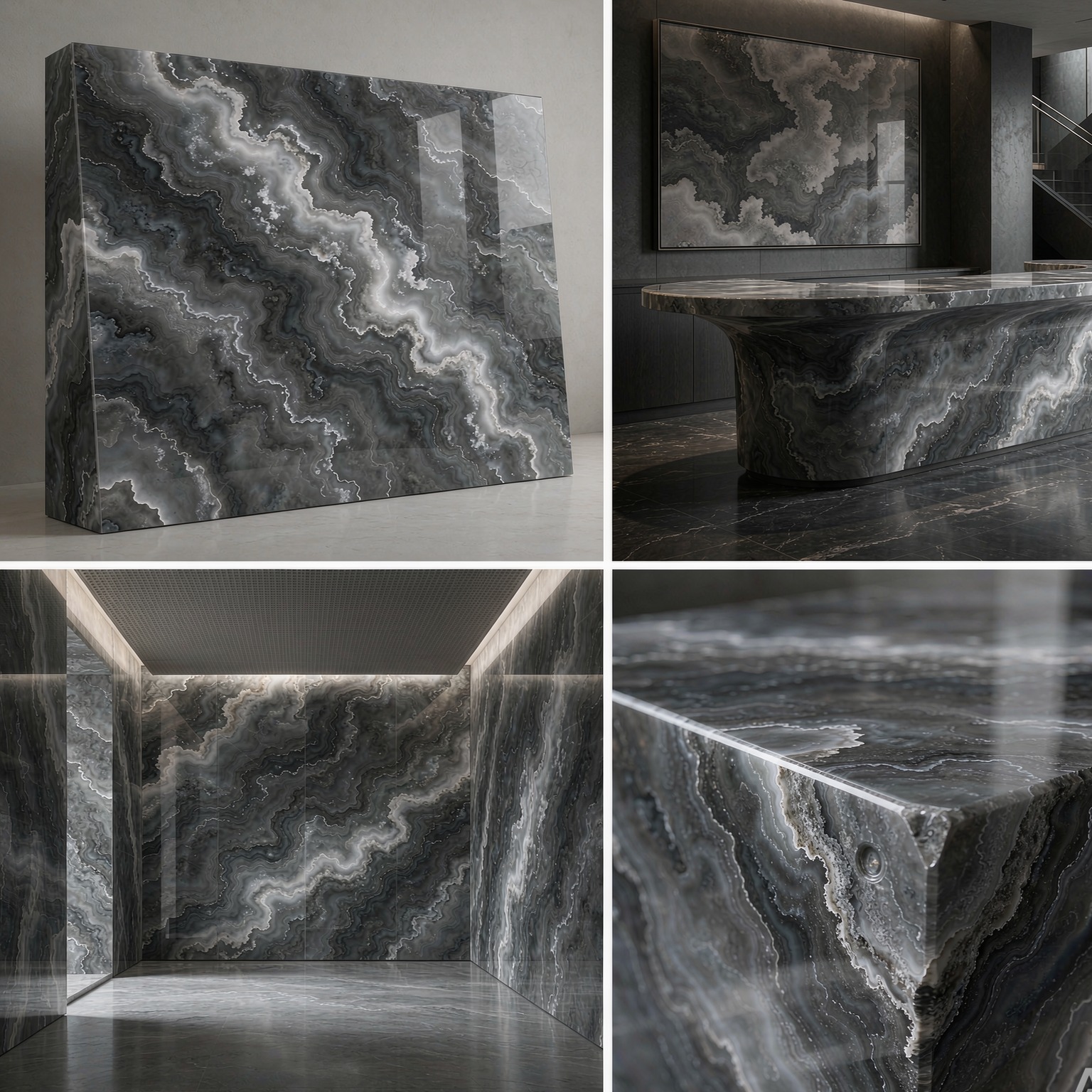 夜明珠 — slab texture and application views