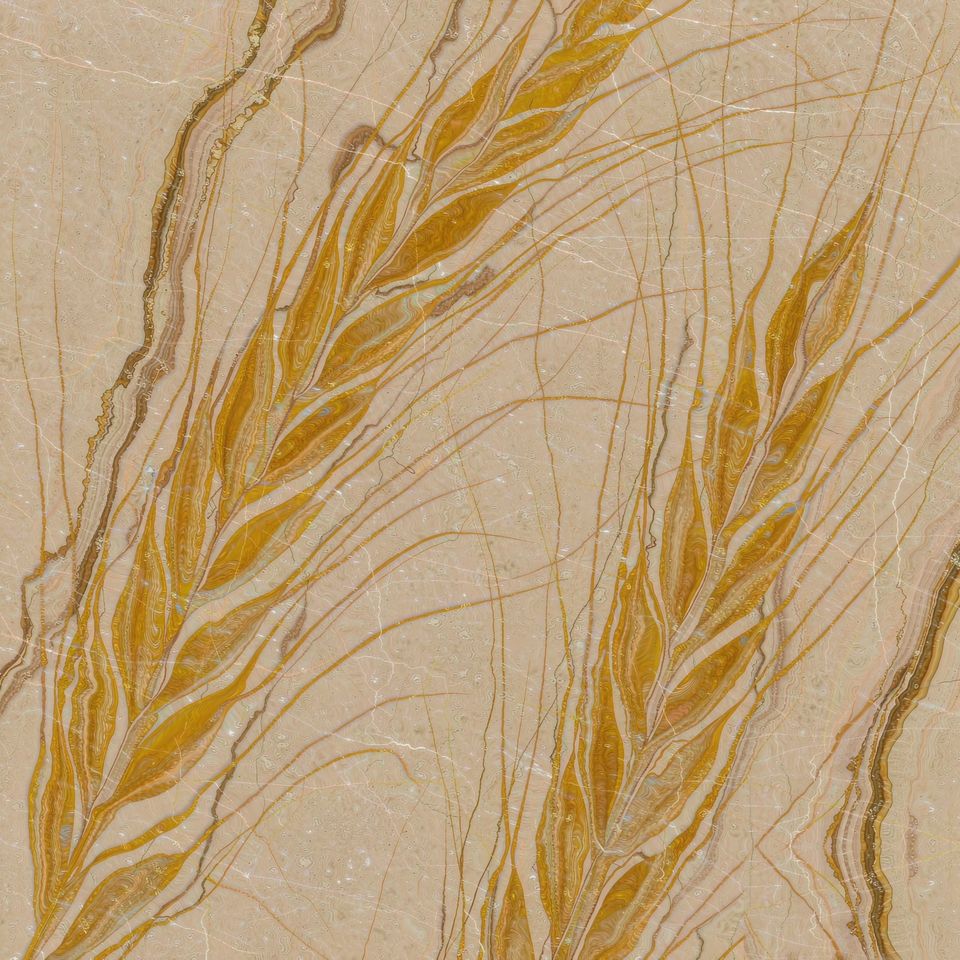 金穗米黃 Golden Ear Beige Marble 石材樣板圖,米黃系,產地中國,產地中國,體積密度2.80 g/cm³,吸水率≤0.19%,莫氏硬度4,適用於地面、牆身、檯面、客廳、特色牆