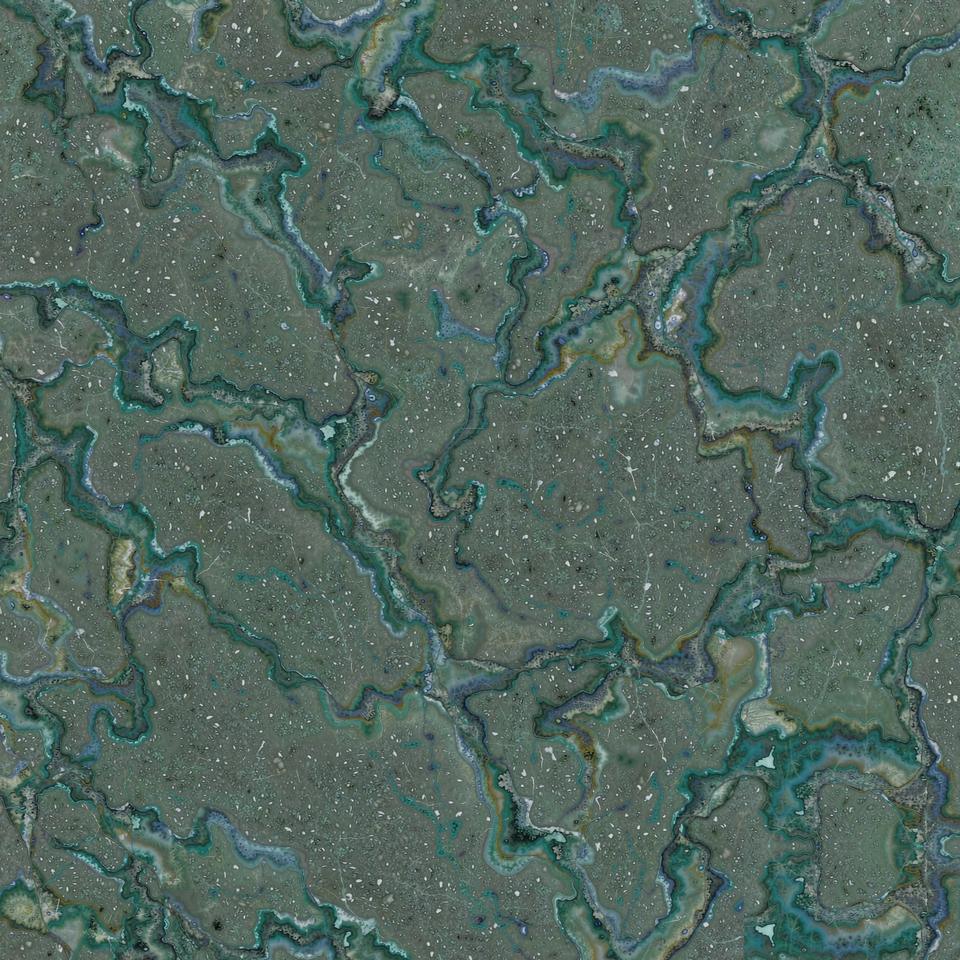 綠星石 Green Star Marble 石材樣板圖,綠色系,產地中國,產地中國,體積密度2.61 g/cm³,吸水率≤0.47%,莫氏硬度3,適用於牆身、檯面、特色牆、地面、客廳