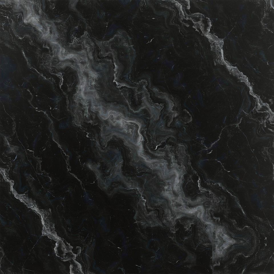 黑雲石 Nero Cloud Marble 石材樣板圖，黑色系，產地意大利，產地意大利，體積密度2.66 g/cm³，吸水率≤0.22%，莫氏硬度4，適用於地面、牆身、檯面、大堂