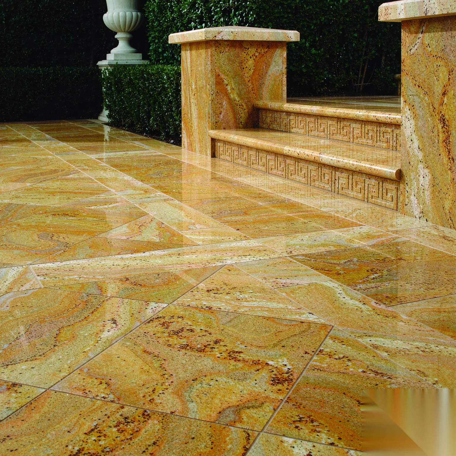 Yellow Rust Granite — four samples, four views