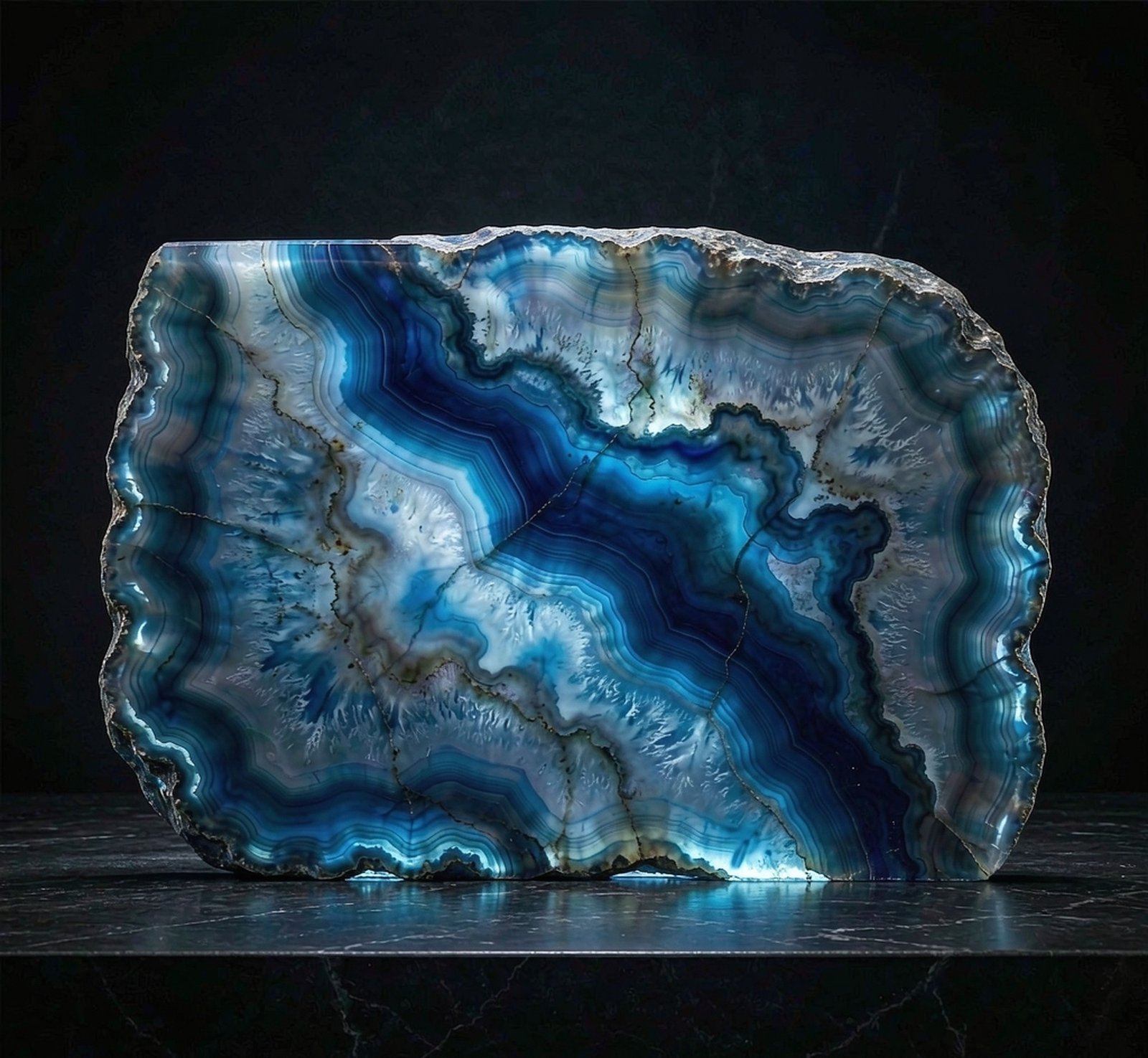 Blue Agate 藍瑪瑙 高清石材鑒賞 - 香港恆生石材