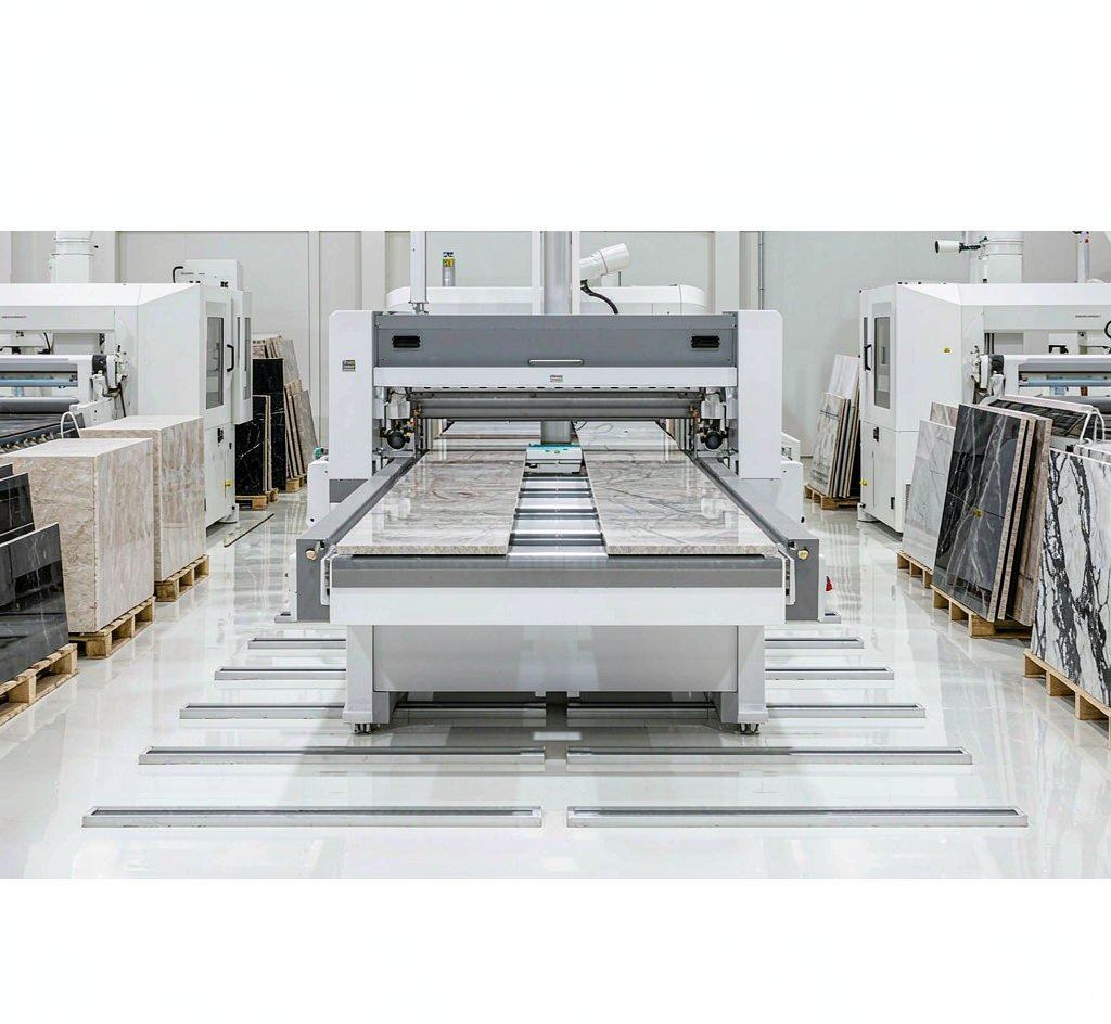 Edge Grinding Machine 自動磨邊機 高清石材鑒賞 - 香港恆生石材