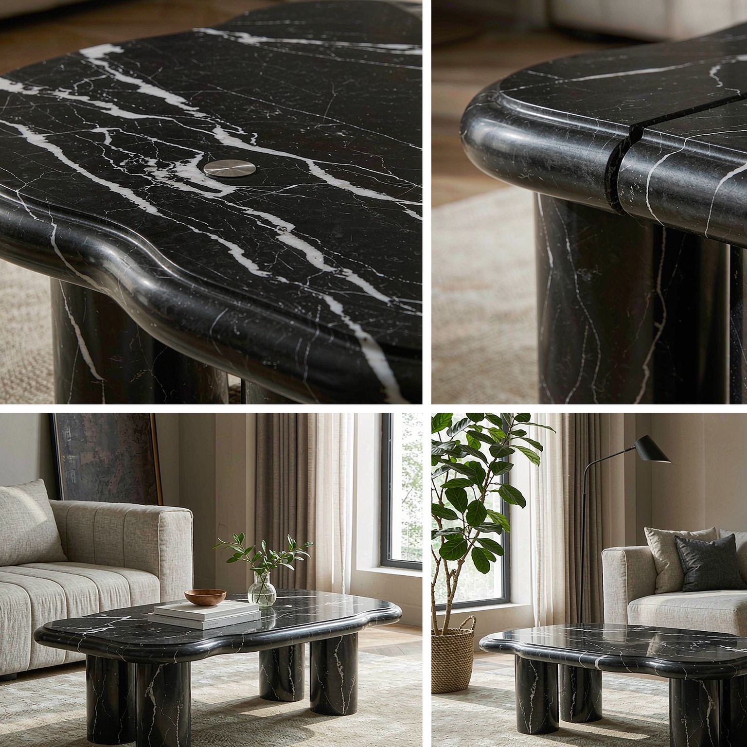 Marble Coffee Table — stone texture and application