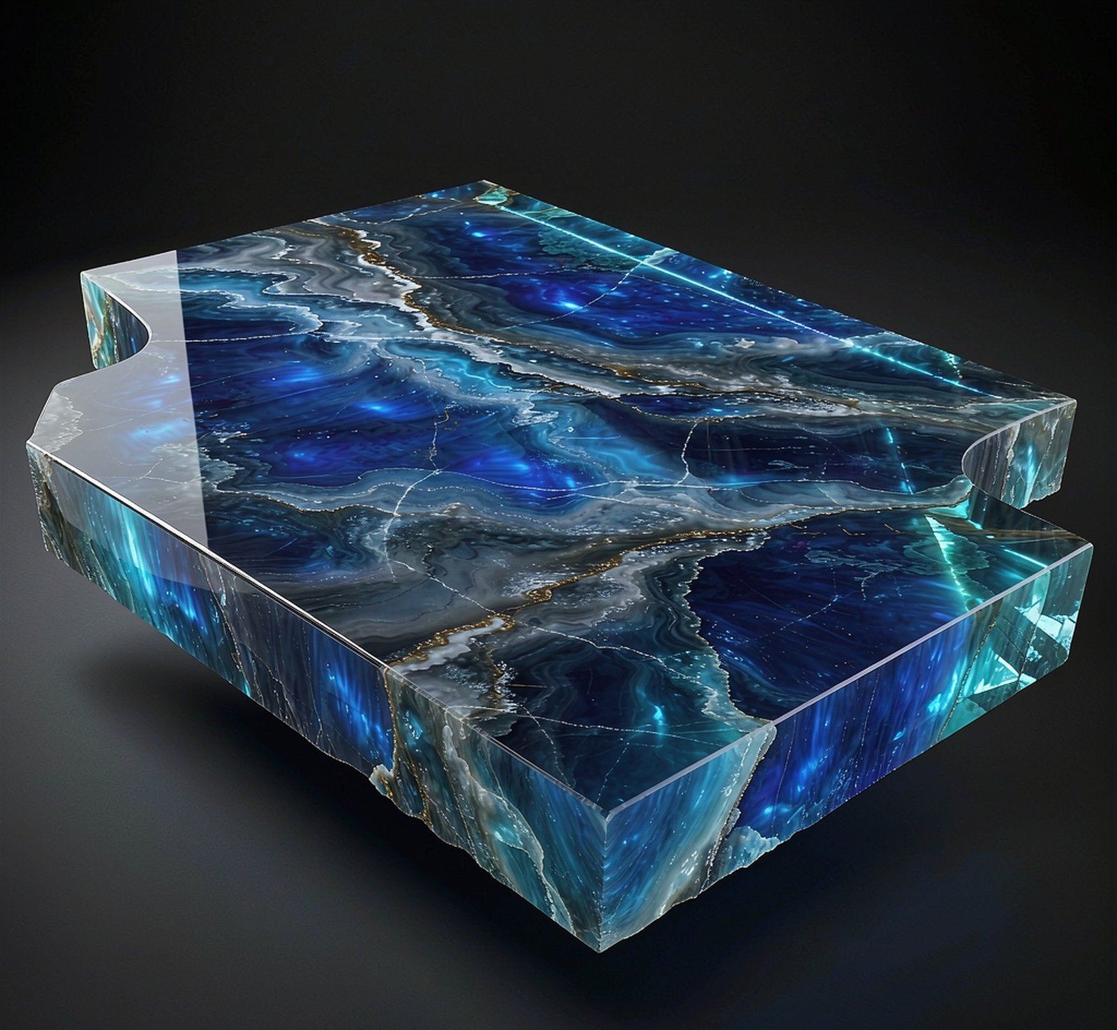 Cristallo Blue translucent quartzite 水晶藍石英岩 高清石材鑒賞 - 香港恆生石材