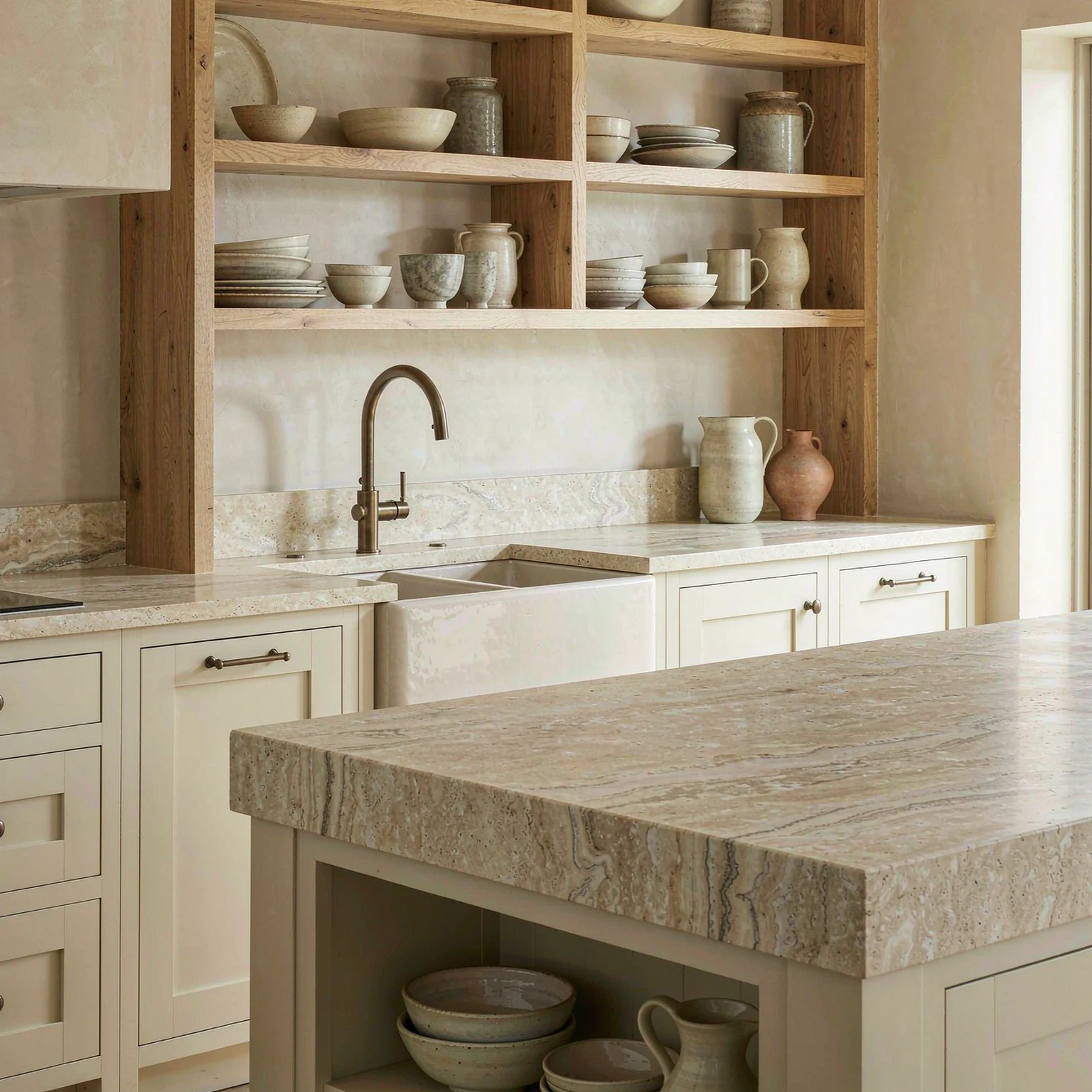 Australian Sandstone on a kitchen worktop