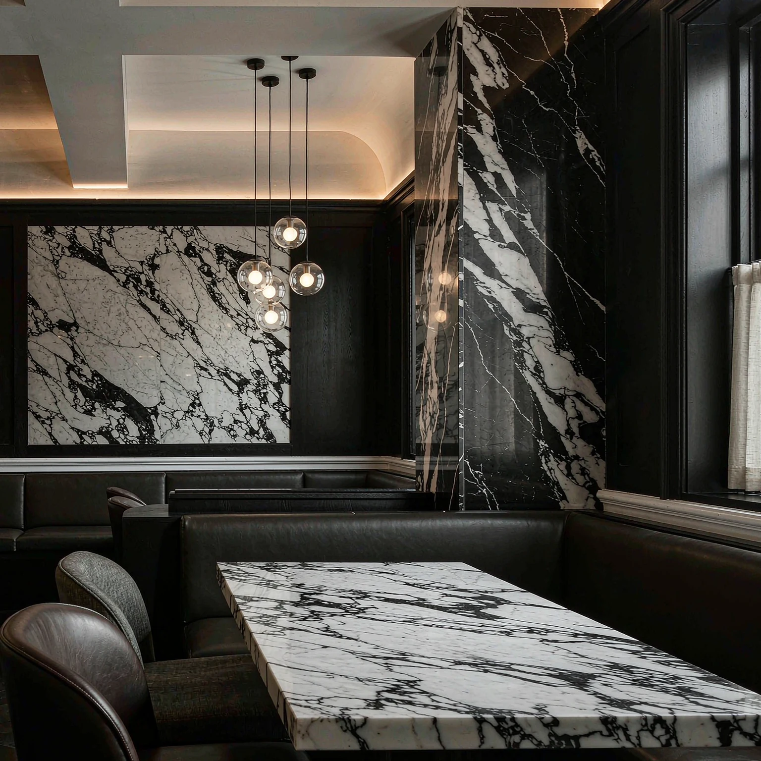 Panda Black White · restaurant booth