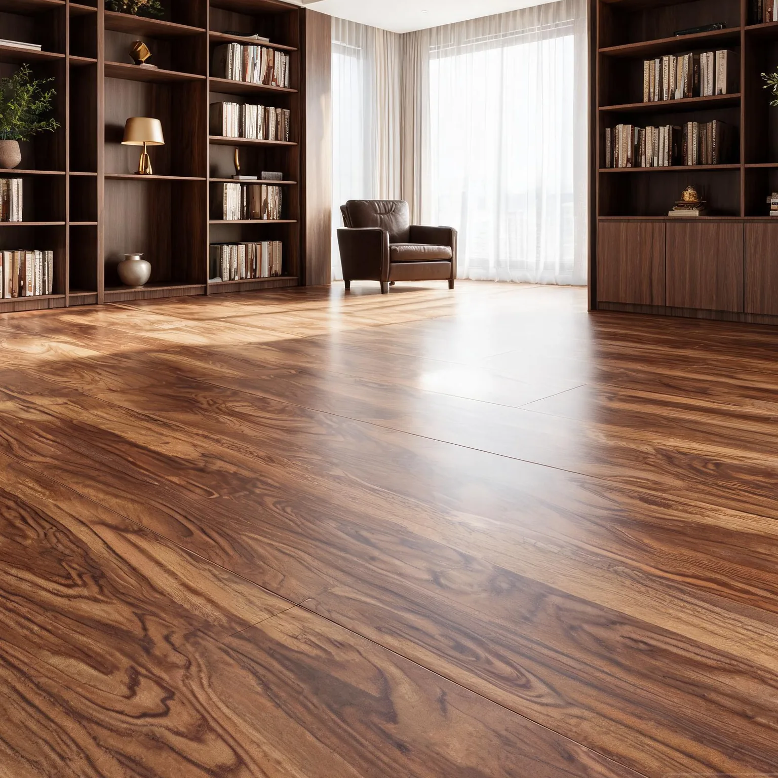 Warm Wood-Grain Sintered Slab — Walnut study