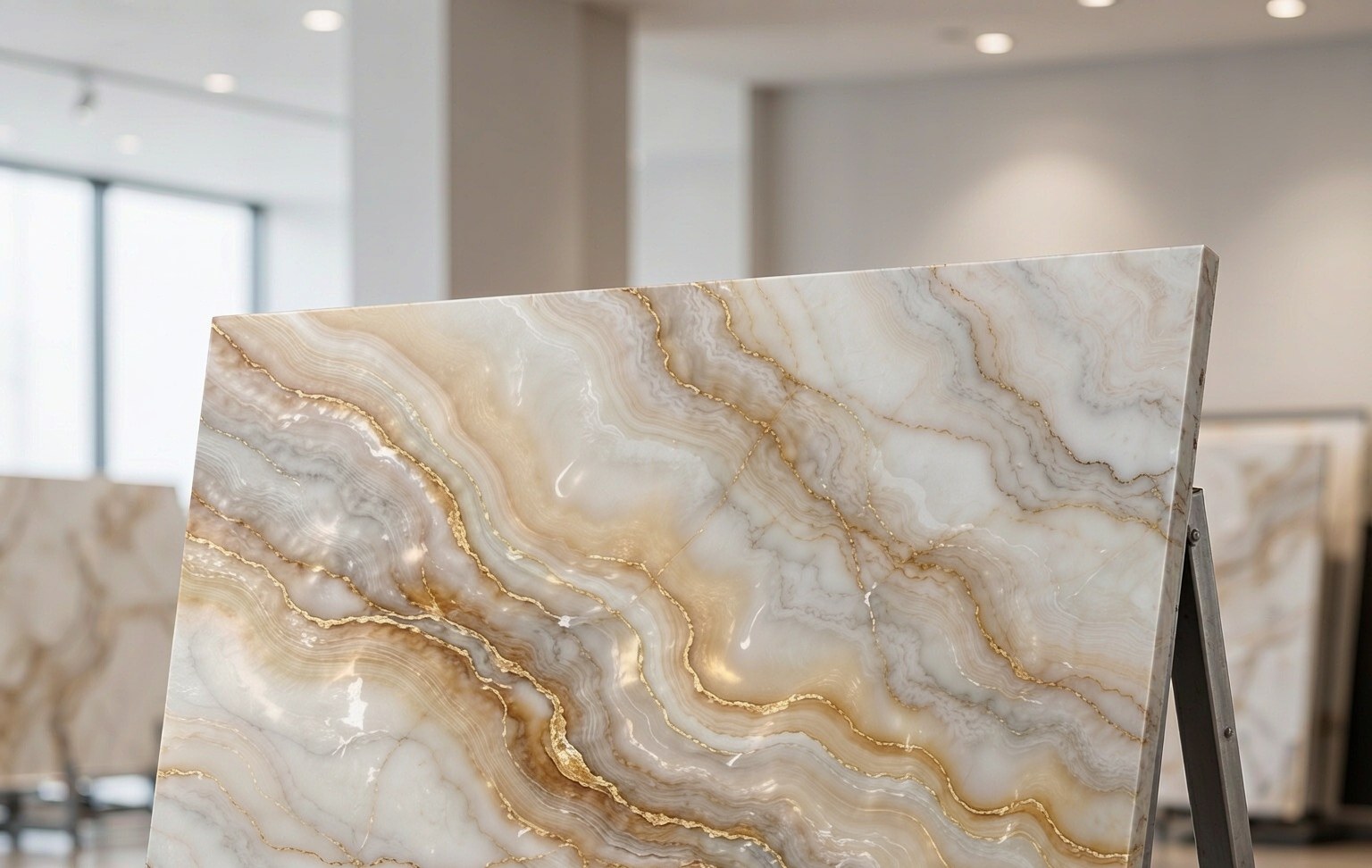 Calacatta Gold 雲石大板 金色紋理